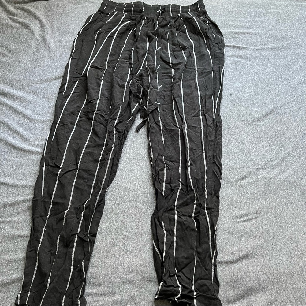 PLT Diya Black Pin Stripe Casual Pants - Picture 5 of 9
